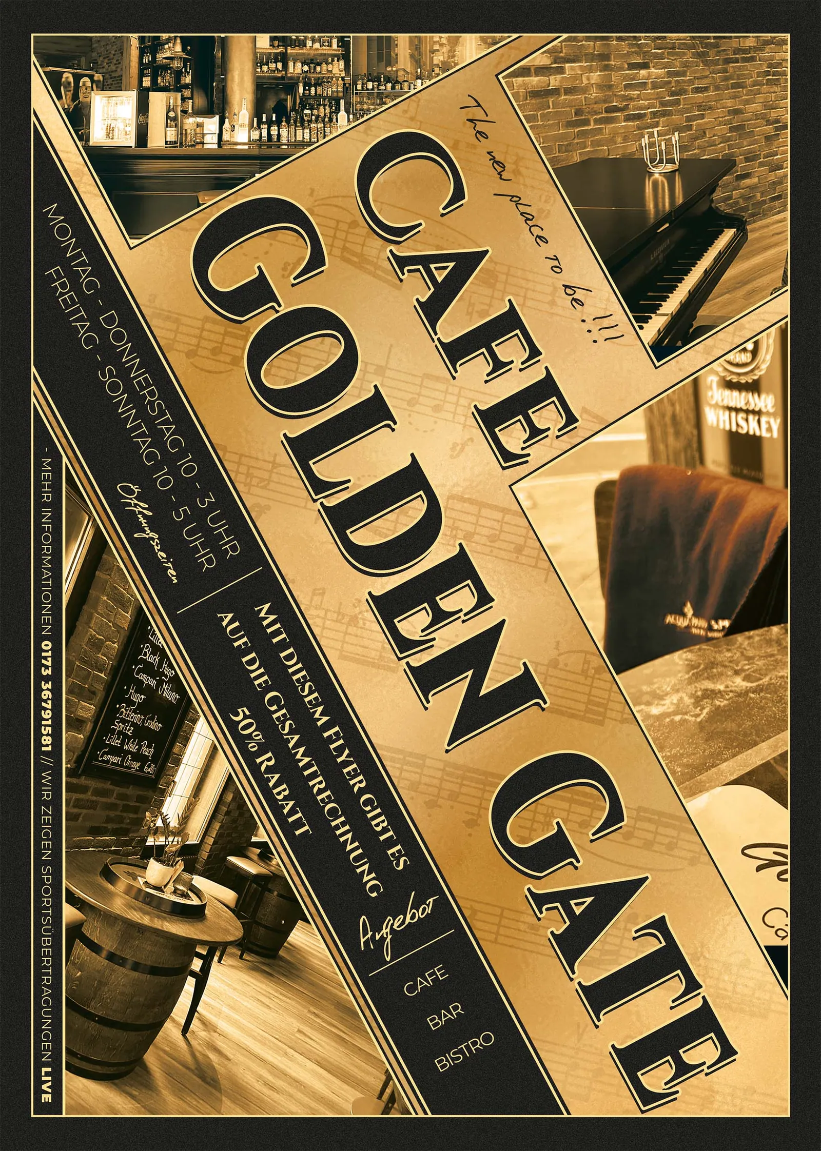 Golden Gate Cafe Opening Flyer